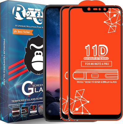 Roxel Edge To Edge Tempered Glass for Mi Redmi Note 6 Pro(Pack of 2)