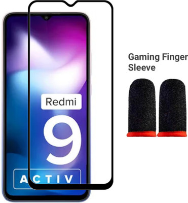 JAI CHARAN Edge To Edge Tempered Glass for Redmi 9 Active(Pack of 2)