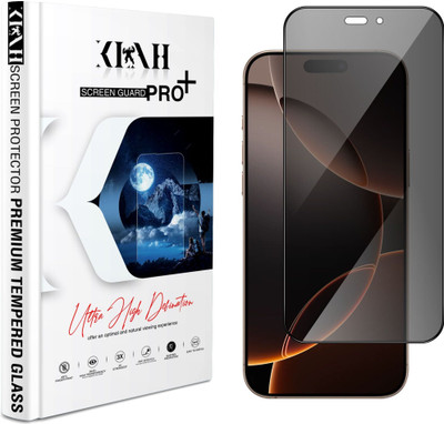 KLAH Edge To Edge Tempered Glass for Apple iPhone 16 Pro Max, Anti-Spy Privacy Glass Protection(Pack of 1)