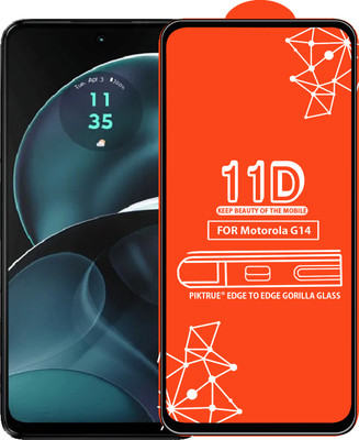 PikTrue Edge To Edge Tempered Glass for Motorola G14(Pack of 1)