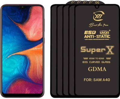 GDMA Edge To Edge Tempered Glass for SAMSUNG A40(Pack of 5)