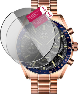 EZGER Edge To Edge Tempered Glass for fire boltt moonwatch(Pack of 2)