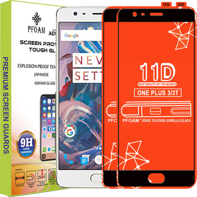 PFOAM Edge To Edge Tempered Glass for OnePlus 3T(Pack of 2)