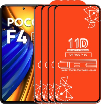 MGito Edge To Edge Tempered Glass for Poco F4 5G(Pack of 4)