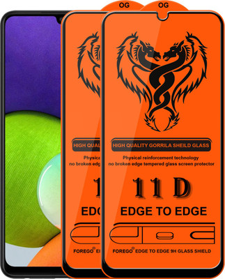 Forego Edge To Edge Tempered Glass for Samsung Galaxy A22 4G(Pack of 2)