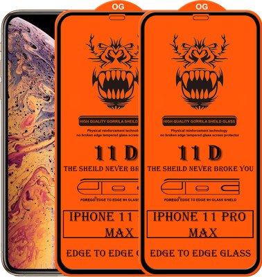 Forego Edge To Edge Tempered Glass for Apple iPhone 11 Pro Max(Pack of 2)