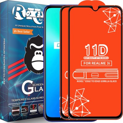 Roxel Edge To Edge Tempered Glass for Realme 3i(Pack of 2)