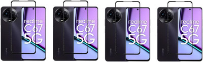 ISAAK Edge To Edge Tempered Glass for Realme C67 5G, Edge to Edge, 11D Tempered Glass(Pack of 4)
