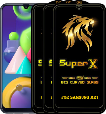PFOAM Edge To Edge Tempered Glass for SAMSUNG GALAXY M21(Pack of 3)