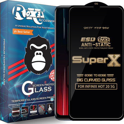 Roxel Edge To Edge Tempered Glass for INFINIX HOT 20 5G(Pack of 1)