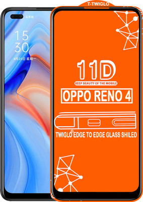 TWIGLO Edge To Edge Tempered Glass for OPPO RENO 4(Pack of 1)
