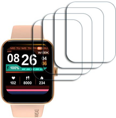 SOMTONE Edge To Edge Tempered Glass for noise ColorFit Caliber Buzz 1.83 inch SMARTWATCH SCREEN GUARD(Pack of 4)