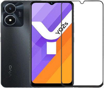 SNMART Edge To Edge Tempered Glass for vivo Y02s(Pack of 1)