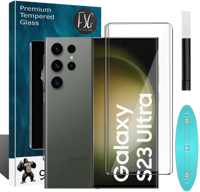 Five Star Grade Edge To Edge Tempered Glass for Samsung S23 Ultra(Pack of 1)