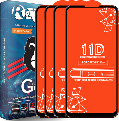 Roxel Edge To Edge Tempered Glass for Oppo F21 Pro(Pack of 4)
