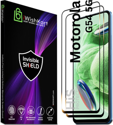 iWishKart Edge To Edge Tempered Glass for MOTOROLA g54 5g, Military grade Edge to Edge gorilla glass, MOTOROLA Mot g54 5g, g 54(Pack of 2)