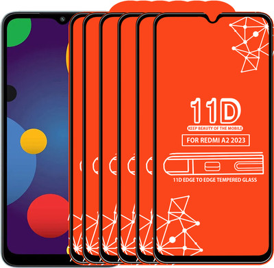 Qyist Edge To Edge Tempered Glass for Redmi A2 2023(Pack of 6)