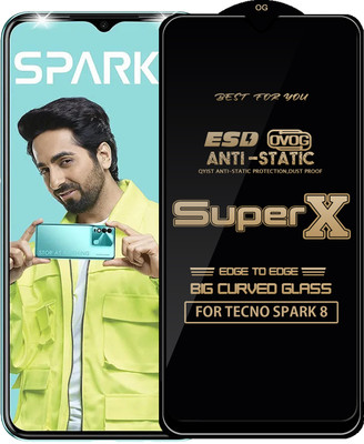 Qyist Edge To Edge Tempered Glass for TECNO SPARK 8(Pack of 1)