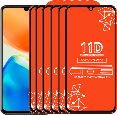 Roxel Edge To Edge Tempered Glass for Vivo V25E(Pack of 6)