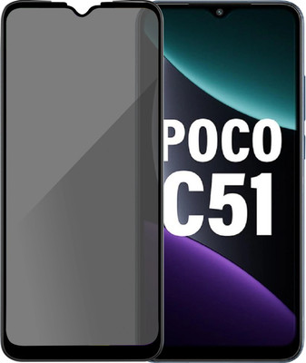 AuraX Edge To Edge Tempered Glass for Poco C51(Pack of 1)
