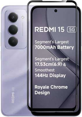 Flipkart SmartBuy Edge To Edge Tempered Glass for Redmi 15 5G(Pack of 1)