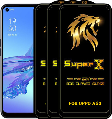 PFOAM Edge To Edge Tempered Glass for OPPO A53(Pack of 3)
