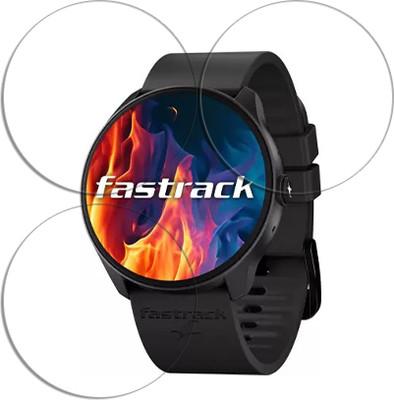 SOMTONE Edge To Edge Tempered Glass for Fastrack Revoltt FR1 Pro 1.3 Inch SMARTWATCH SCREEN GUARD(Pack of 3)