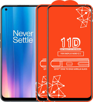 Qyist Edge To Edge Tempered Glass for Oneplus Nord Ce 2(Pack of 2)