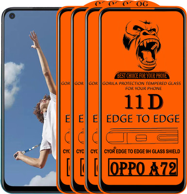 CYOR Edge To Edge Tempered Glass for OPPO A72(Pack of 4)