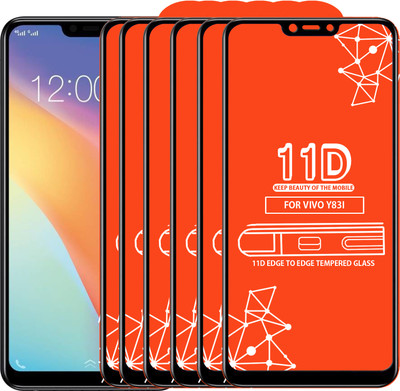 Qyist Edge To Edge Tempered Glass for Vivo Y83I(Pack of 6)