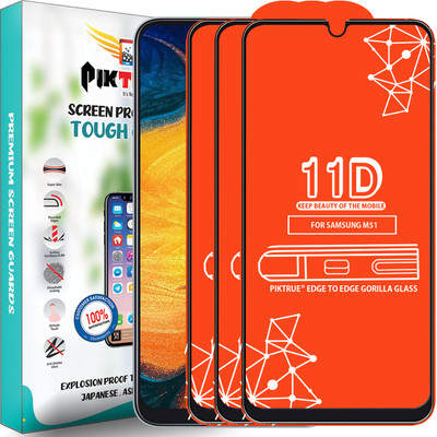 PikTrue Edge To Edge Tempered Glass for Samsung Galaxy A30(Pack of 3)