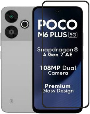 BRENZZ Edge To Edge Tempered Glass for POCO M6 Plus 5G(Pack of 1)