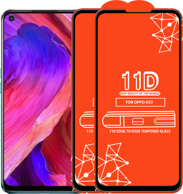 Roxel Edge To Edge Tempered Glass for Oppo A93(Pack of 2)