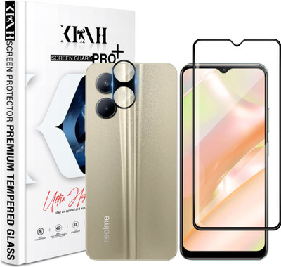 KLAH Edge To Edge Tempered Glass for Realme C33, With Camera Lens Protector(Pack of 1)