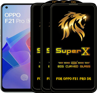 PFOAM Edge To Edge Tempered Glass for OPPO F21 PRO 5G(Pack of 3)