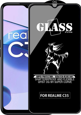 Qyist Edge To Edge Tempered Glass for REALME C35(Pack of 1)