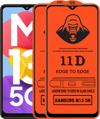 Laxdom Edge To Edge Tempered Glass for SAMSUNG GALAXY M13 5G(Pack of 2)