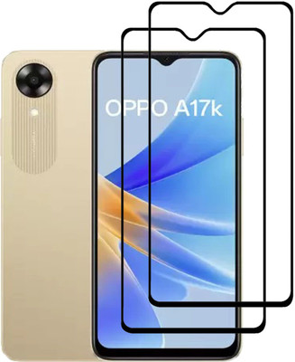 INFINITYWORLD Edge To Edge Tempered Glass for Oppo A17K(Pack of 2)