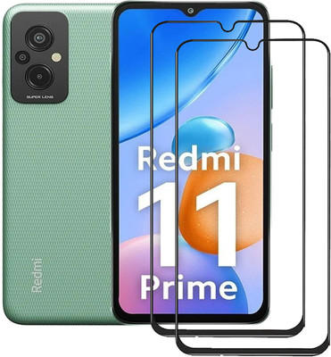 NSTAR Edge To Edge Tempered Glass for Redmi 11 prime(Pack of 2)