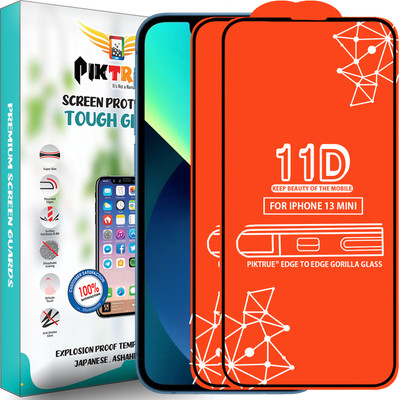 PikTrue Edge To Edge Tempered Glass for Iphone 13 Mini(Pack of 2)