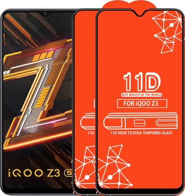 Qyist Edge To Edge Tempered Glass for Iqoo Z3(Pack of 2)