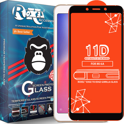 Roxel Edge To Edge Tempered Glass for Mi Redmi 6A(Pack of 1)