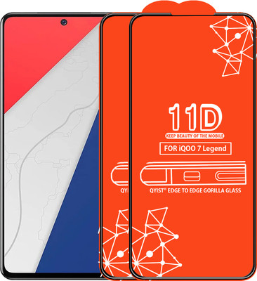 Qyist Edge To Edge Tempered Glass for Iqoo 7 Legend(Pack of 2)