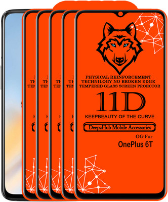 DeepzHub Edge To Edge Tempered Glass for OnePlus 6T(Pack of 5)