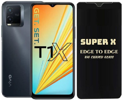 Obstinate Edge To Edge Tempered Glass for Vivo T1x, DelhiGear Glass, Screen Protector, Tempered Glass, Screen Guard, Mobile Glass(Pack of 1)