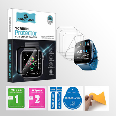 SOMTONE Edge To Edge Tempered Glass for boAt Ultima Chronos 1.96 inch Smartwatch 4 PROTECTOR + 4 WIPES + 4 DUST REMOVAL STICKER + 1 WIPER(Pack of 4) SOMTONE Edge To Edge Tempered Glass for boAt Ultima Chronos 1.96 inch Smartwatch 4 PROTECTOR + 4 WIPES + 4 DUST REMOVAL STICKER + 1 WIPER(Pack of 4)