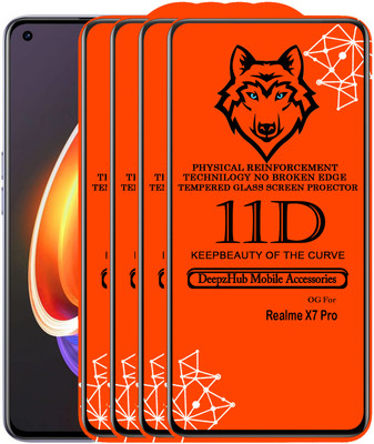 DeepzHub Edge To Edge Tempered Glass for Realme X7 Pro(Pack of 4)