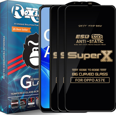 Roxel Edge To Edge Tempered Glass for OPPO A57E(Pack of 3)