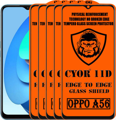CYOR Edge To Edge Tempered Glass for OPPO A56(Pack of 5)