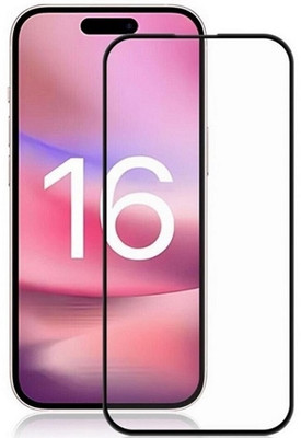DSCASE Edge To Edge Tempered Glass for Apple iPhone 16, iPhone 16(Pack of 1)